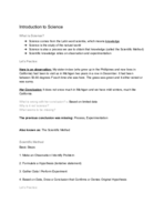 BI 117 Introduction to Science (Week 1)
