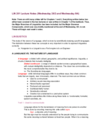 LIN 201 - 8/28 and 9/4 Lecture Notes