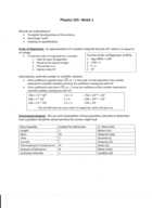 Physics 101, Week 1 Notes
