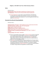 ECO 2302- Chapter 4 The Birds Eye View of the Economy NOTES