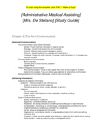 ME1120 Administrative Medical Assisting Chapter 4 Notes