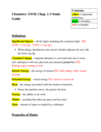 Chem 1151 Chap. 1-3 Study Guide 