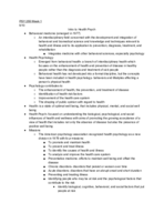 Health Psychology Week 1 