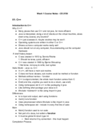 Week 1 Notes