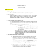 Intro to General Biology II Study Guide
