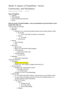 EEX2000 Week 4 Class Notes: Impact of Disabilities