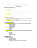 SOC 307 Notes- Week 3