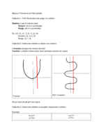 Basics of Functions and their graphs