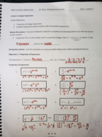 Math 119, Lesson 3 Integer Exponents