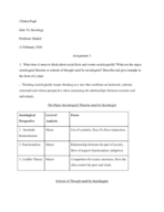 Class Notes/Assignment 3