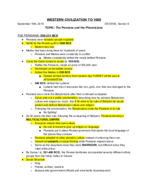 NOTES 9/16- PERSIANS AND PHOENICIANS