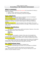 ACCT 200, Week 1 Notes
