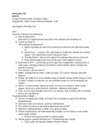 Astronomy 152: week 1 notes 