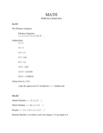 Math Section 6.1 Class Notes