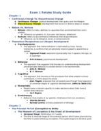 Exam 1 retake Study Guide