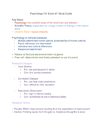 Psychology Exam One Notes