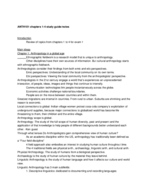 ANTH101 chapter 1-4 notes/ study guide