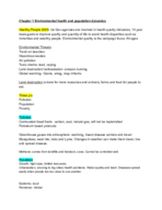 Basic Environmental Health, Intro notes
