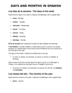 Intro to Spanish , week 4