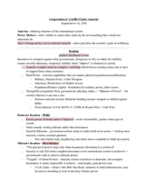 SISU-105: World Politics - Week 3-4 Notes