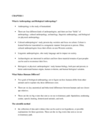 ANT 2511 Study Guide