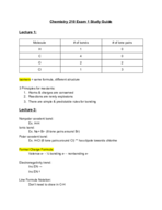 Chem 210 Exam 1 Study Guide