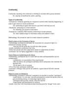 Lecture 3 Notes - Conformity