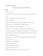 MUCO Exam 1 study guide