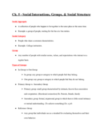 SYG 1000, Week 6 Notes
