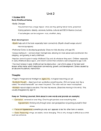 Human Development Unit 2 Notes
