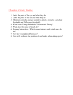Chapter 6 Study Guide - Part I