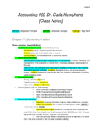 Accounting 100 Week 1 Notes