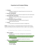 Biology 150, Week 1 Notes