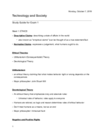 STUDY GUIDE FOR EXAM 1