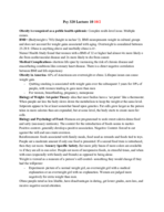Psychology 320: Healthy Eating, Eating Disorders, Exercise