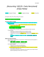 Accounting 100 Week 2 Notes