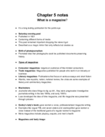 CMM class notes week 5