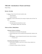 THEA104 Week 6 Notes