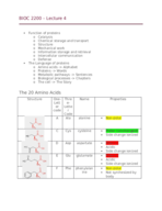 BIOC 2200 Week 2 Notes