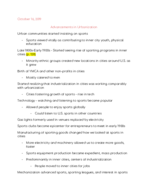Globalization of Sports Notes - Week 8