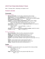 LIN 201 Exam 2 Study Guide