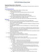 CLPS 0610 Midterm Study Guide