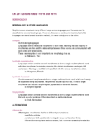 LIN 201 Week 8 Notes