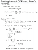 Solving Inexact ODEs and Euler's Method