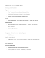 Geography Week 8 Class Notes