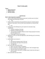 anatomy and physiology exam 2 study guide