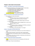 Human Communication Notes, Week 5 (Chapter 6)