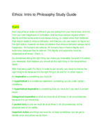Ethics Study Guide for Exam 2!
