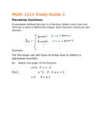 Math 1111 Study Guide