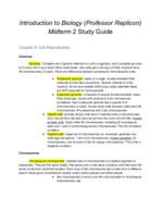 Introduction to Biology- Midterm Exam Study Guide
